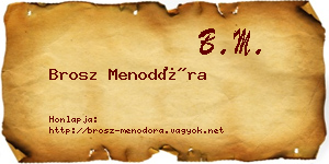 Brosz Menodóra névjegykártya